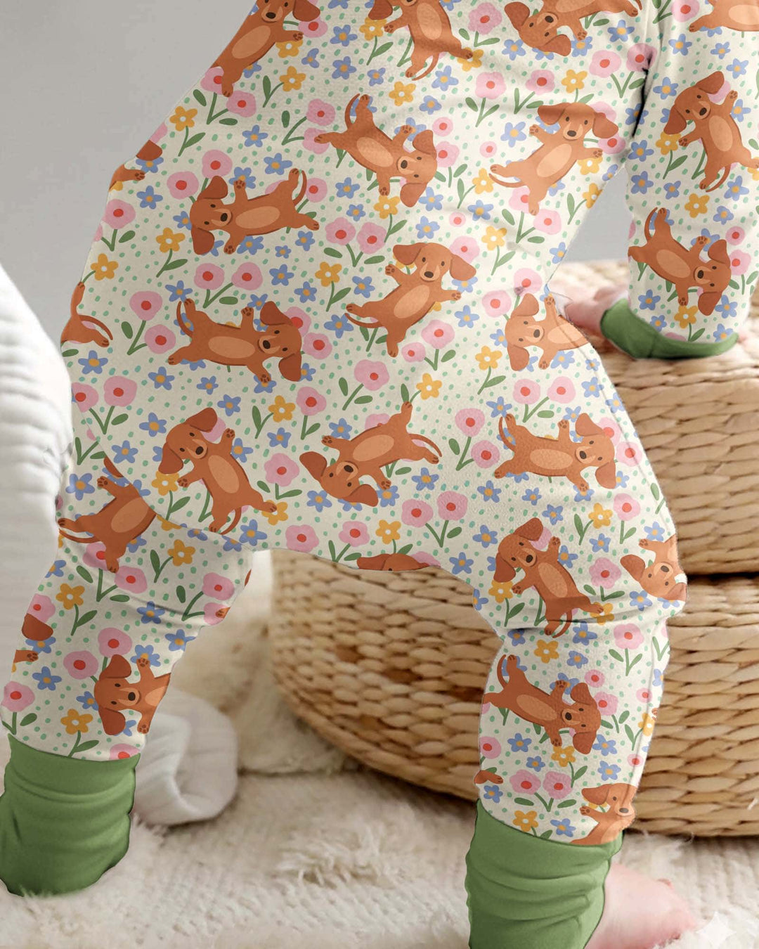 Dachshund Blooms Family Matching Bamboo Convertible Zippy