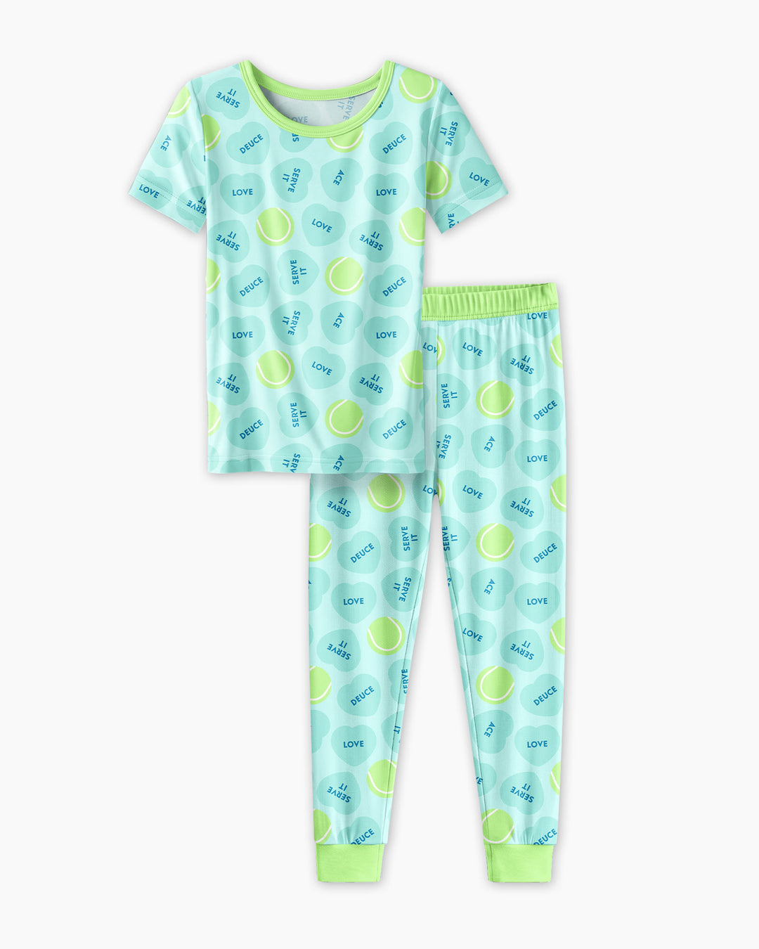 Tennis with Love Bamboo Two Piece Short Sleeve Pajama Set