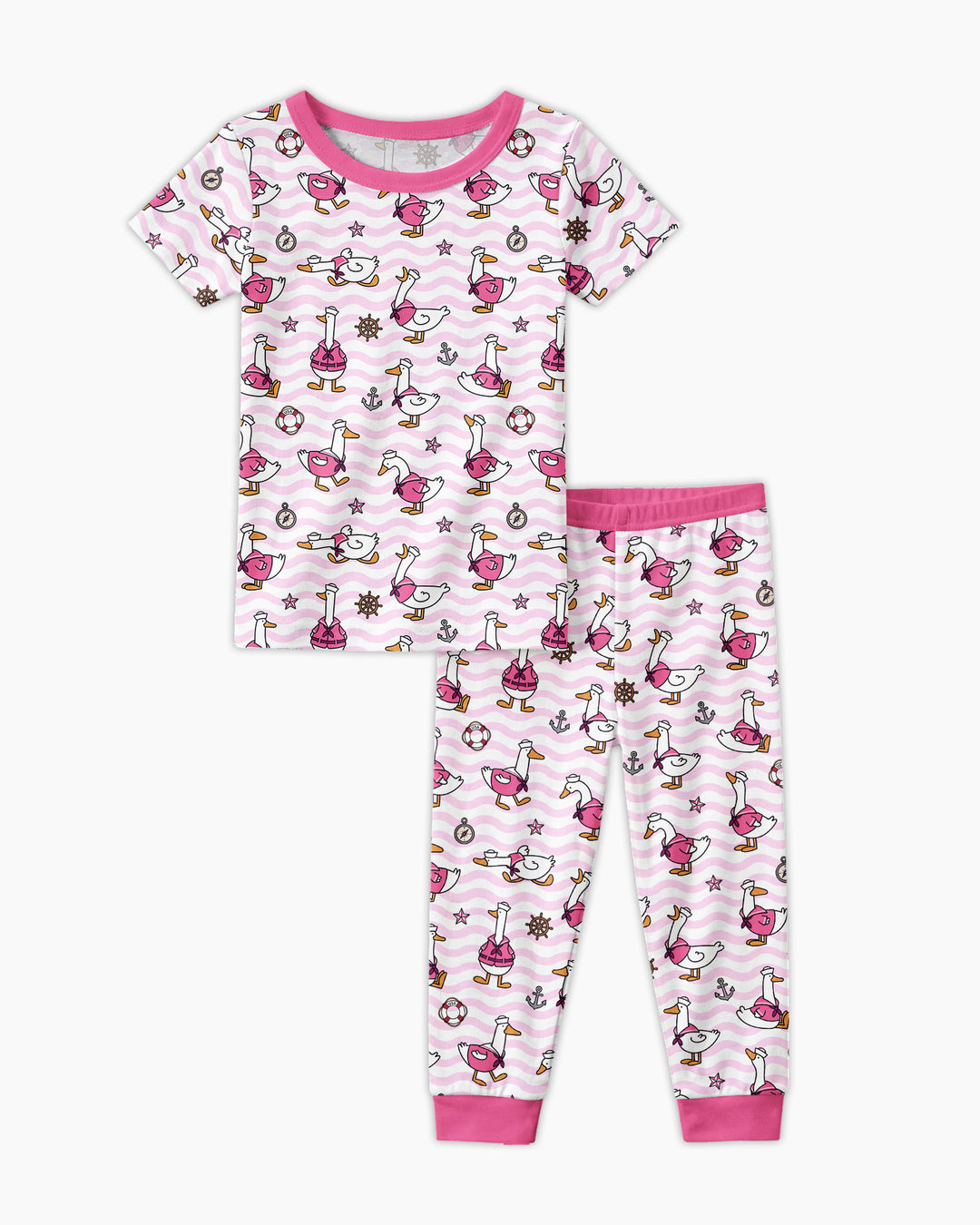 Silly Goose Sailor Bamboo Two Piece Short Sleeve Pajama Set
