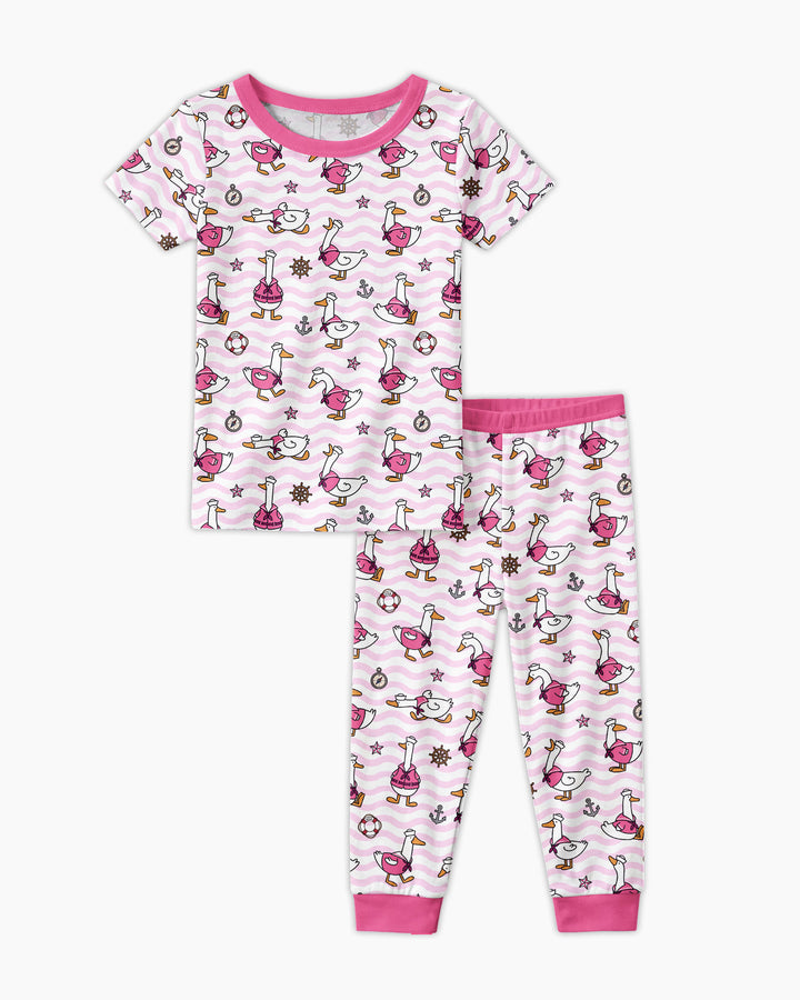 Silly Goose Sailor Bamboo Two Piece Short Sleeve Pajama Set
