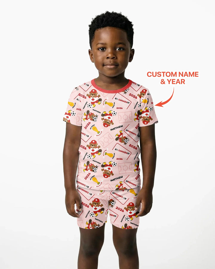 My First World Cup Bamboo Two Piece Short Sleeve Shorts Pajama Set