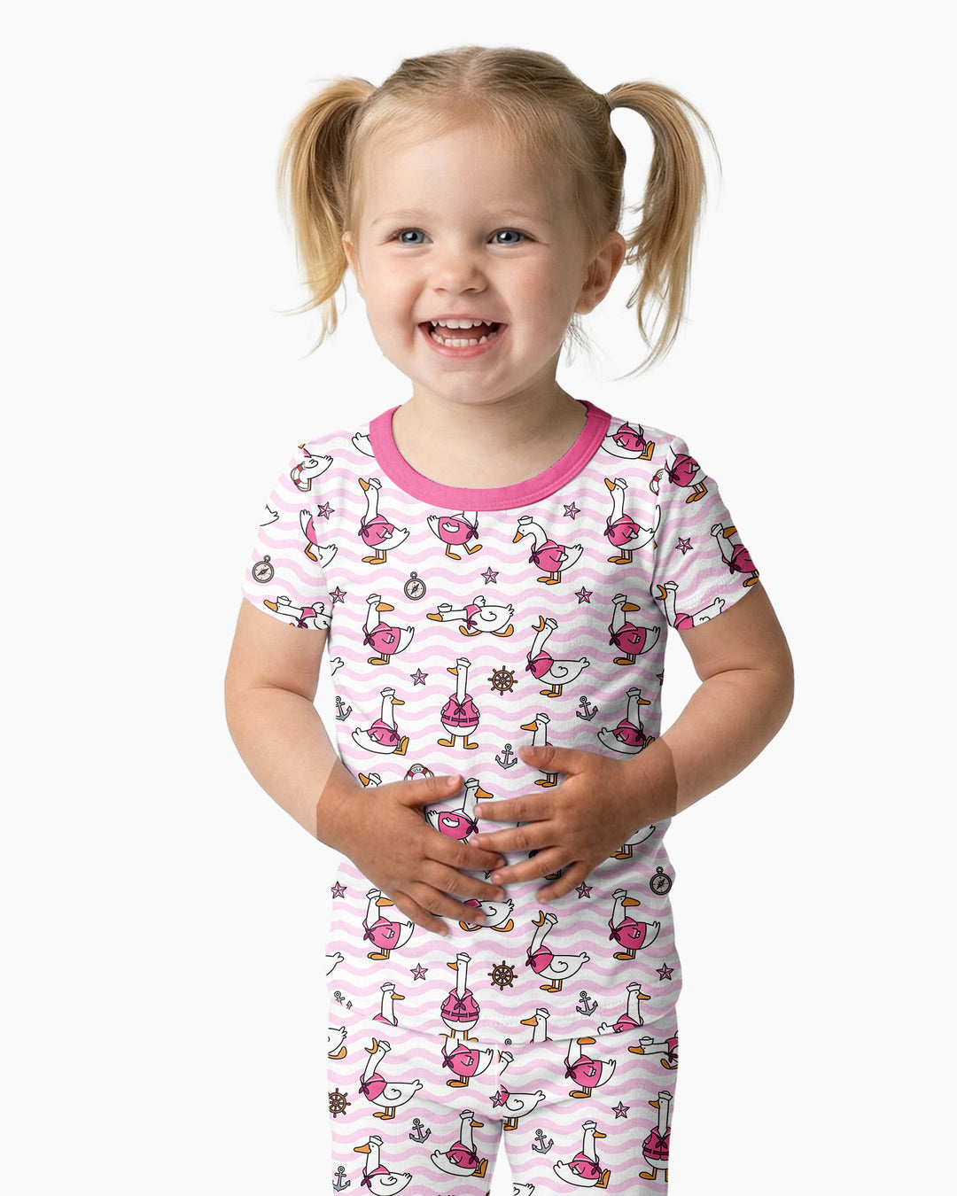 Silly Goose Sailor Bamboo Two Piece Short Sleeve Pajama Set