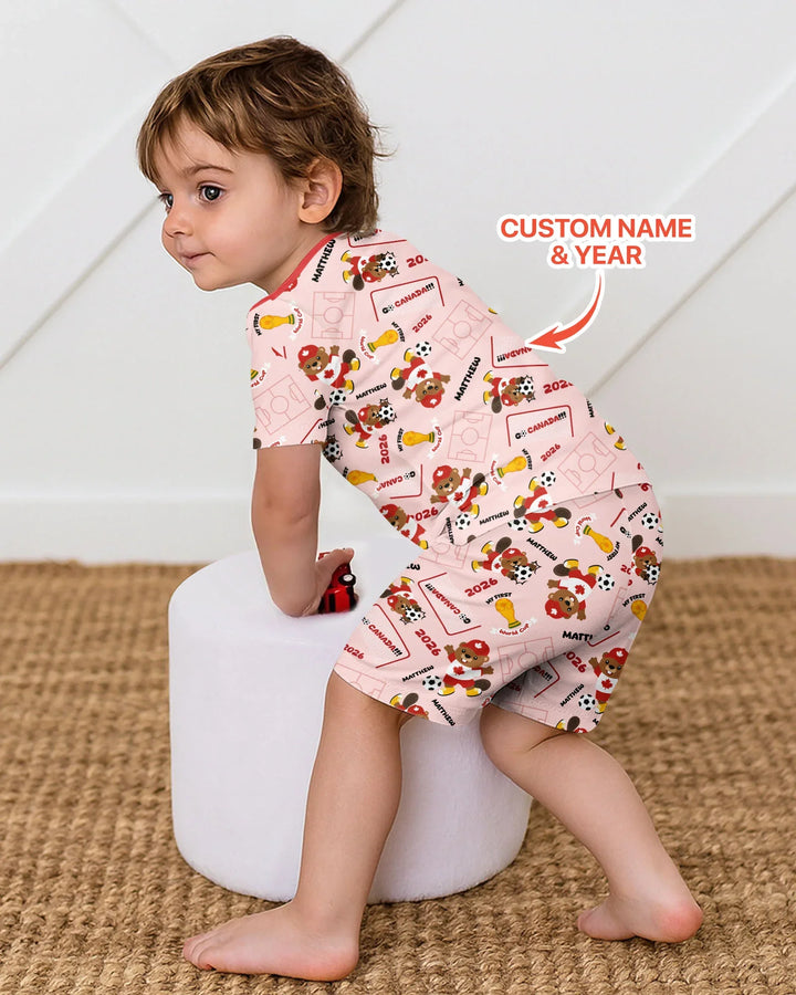 My First World Cup Bamboo Two Piece Short Sleeve Shorts Pajama Set