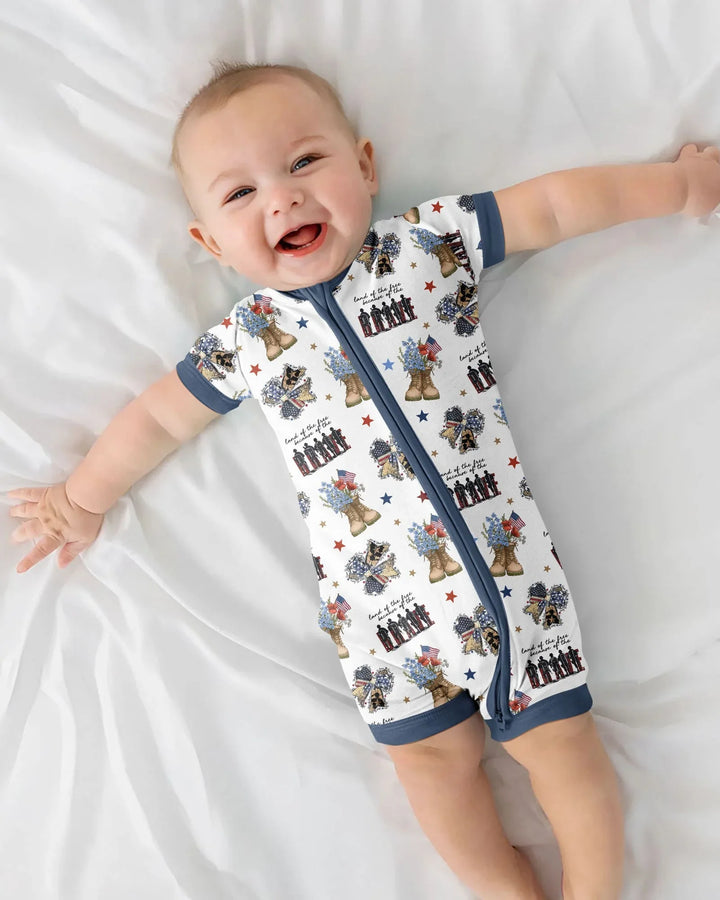 Honor the Brave Family Matching Bamboo Shorty Zippy