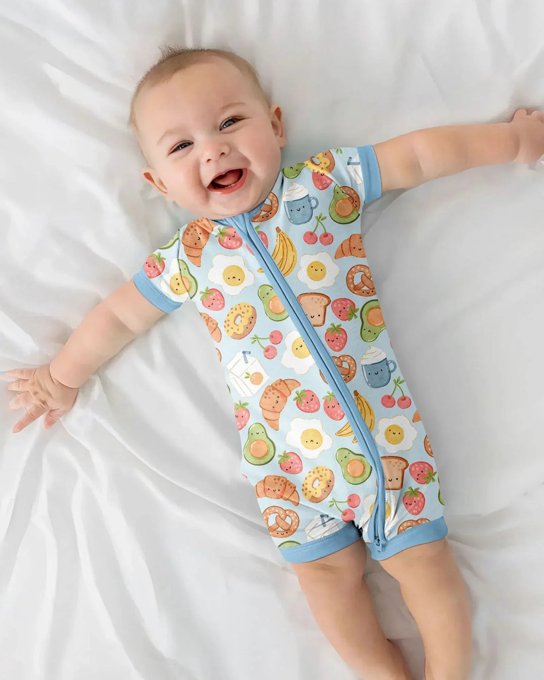 Breakfast Buddies Family Matching Bamboo Shorty Zippy