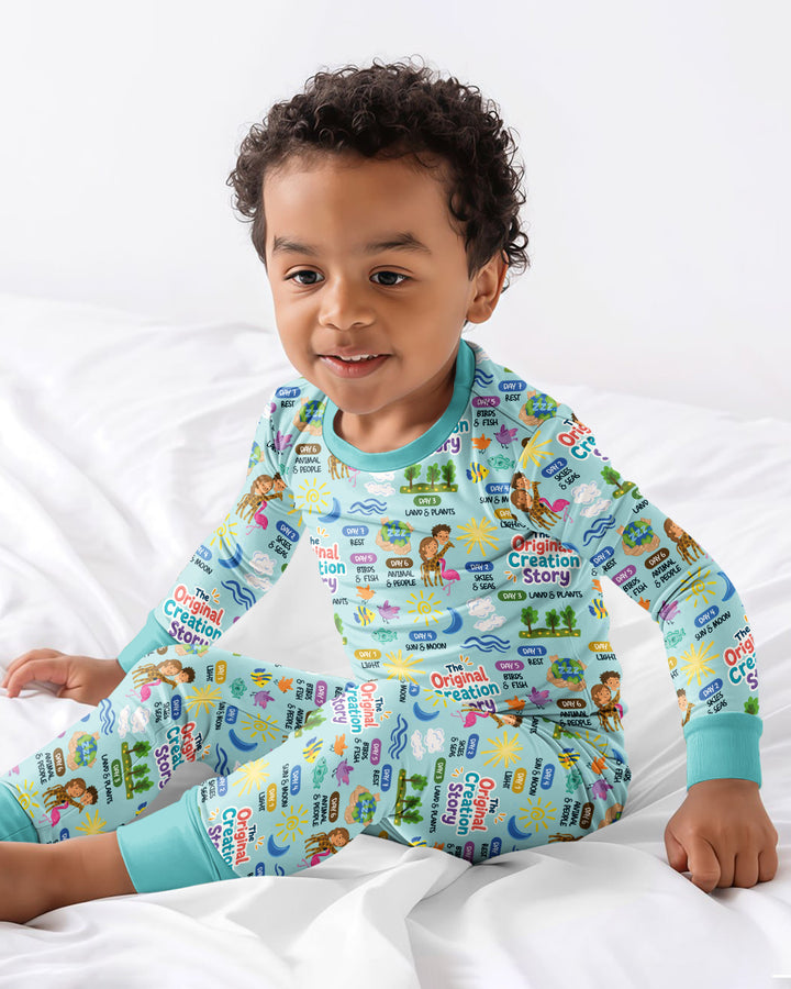 Template Bamboo Two Piece Long Sleeve Pyjamas Set