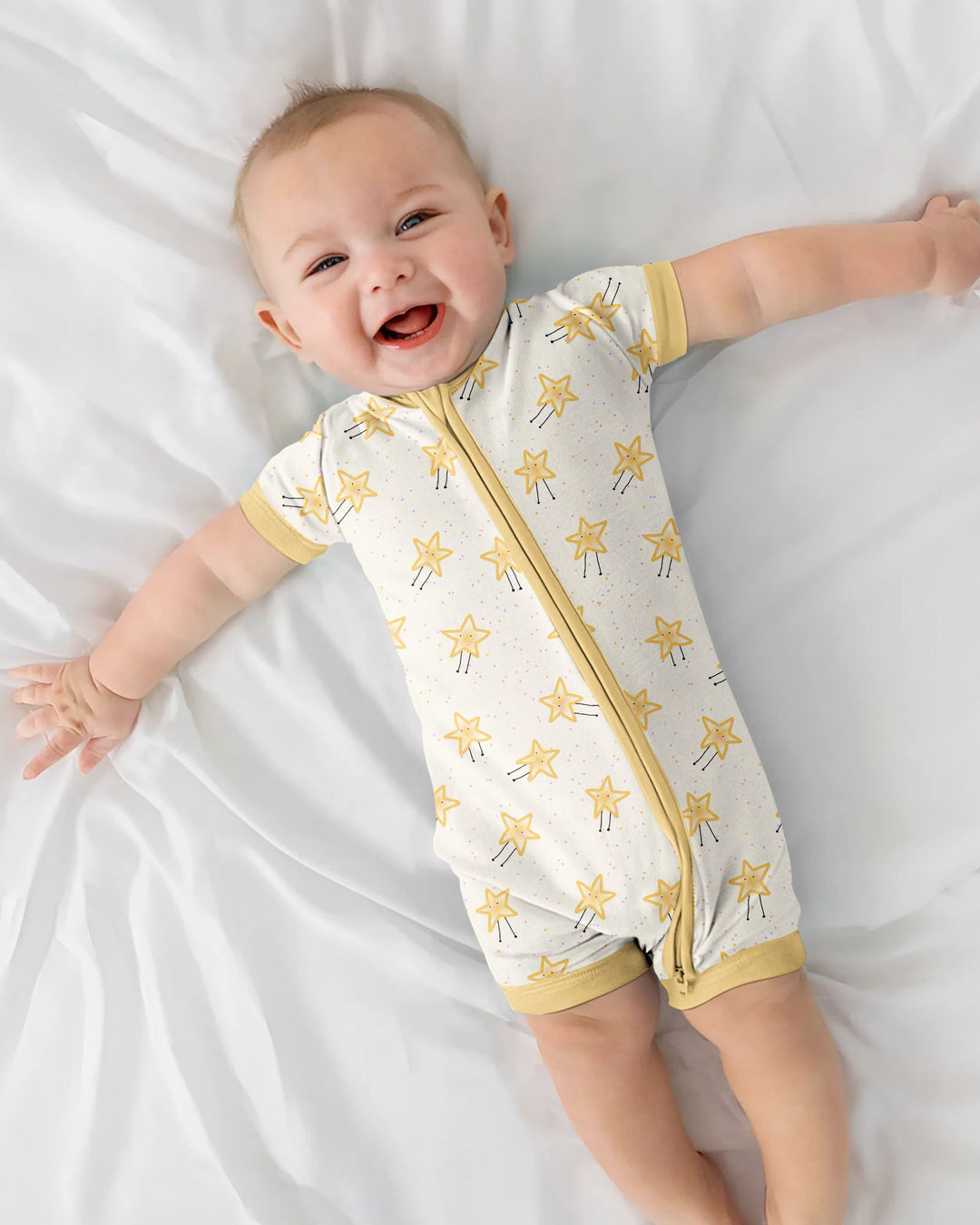 Happy Little Stars Family Matching Bamboo Shorty Zippy