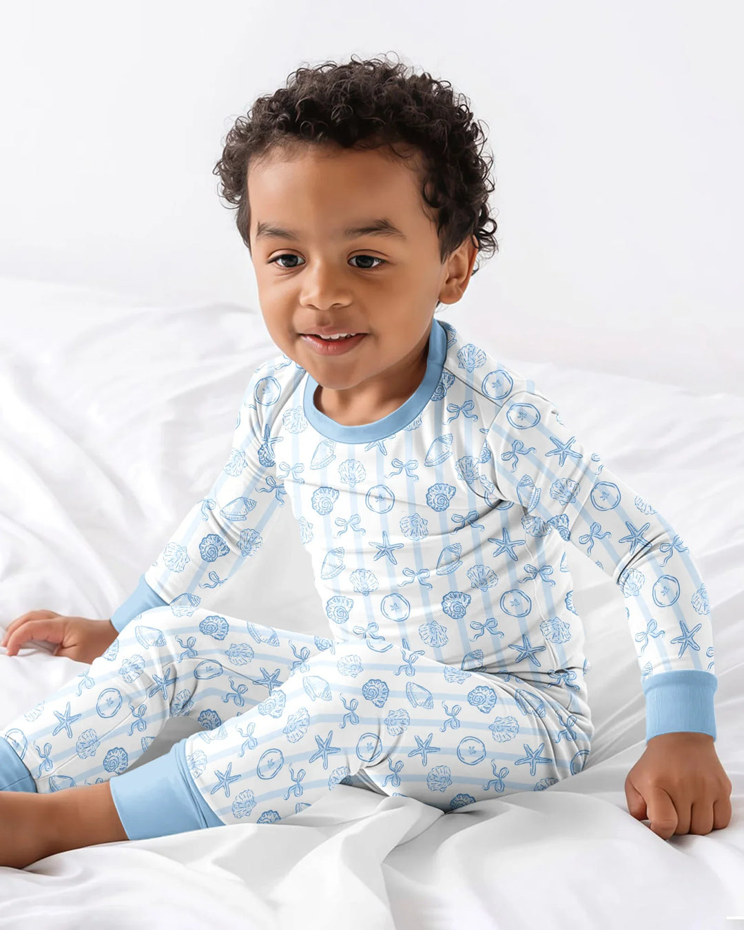 Coastal Keepsakes Family Matching Bamboo Two Piece Long Sleeve Pajama Set