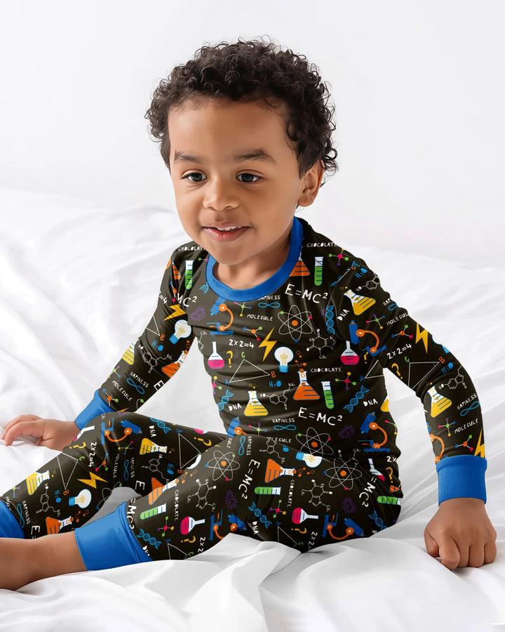 Science Explorer Family Matching Bamboo Two Piece Long Sleeve Pajama Set
