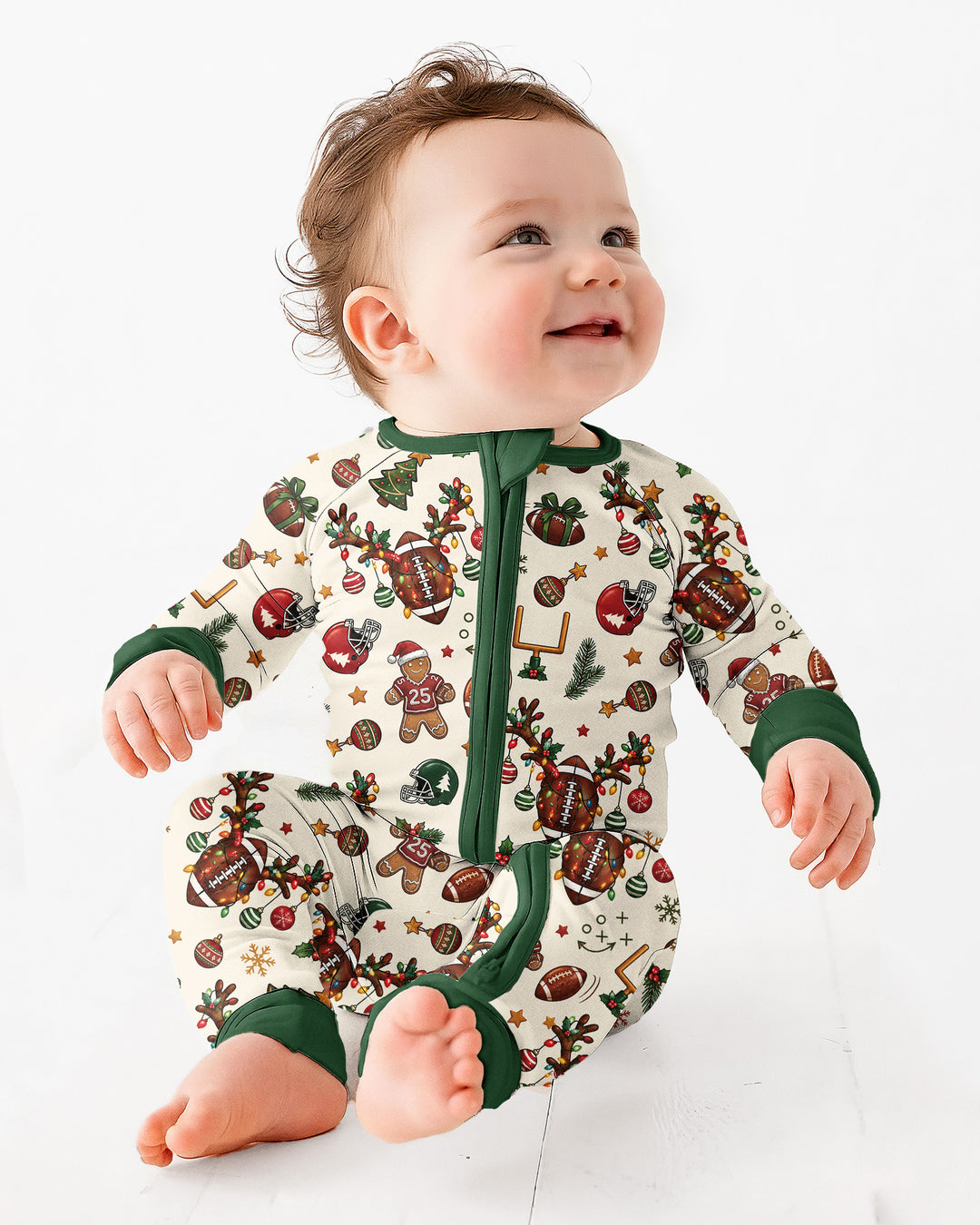 Football Christmas Merry Kickmas Bamboo Convertible Zippy