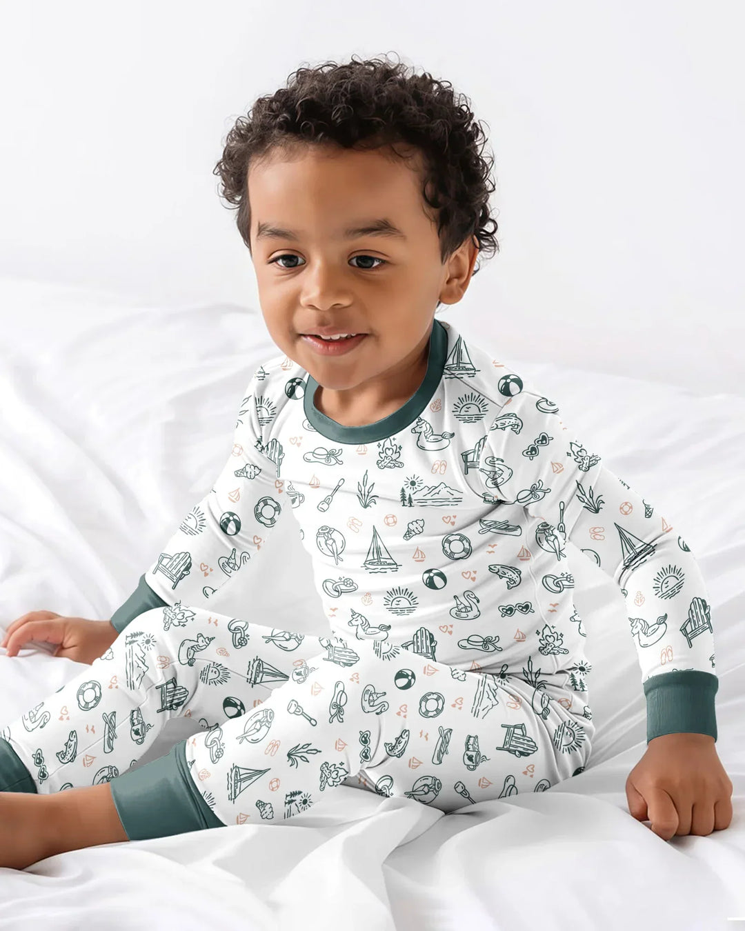 Lake Vibe Bamboo Two Piece Long Sleeve Pajama Set