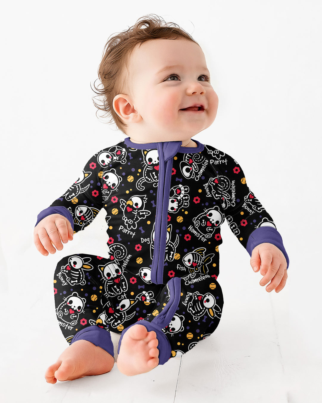 Kawaii Skeleton Pets Bamboo Convertible Zippy
