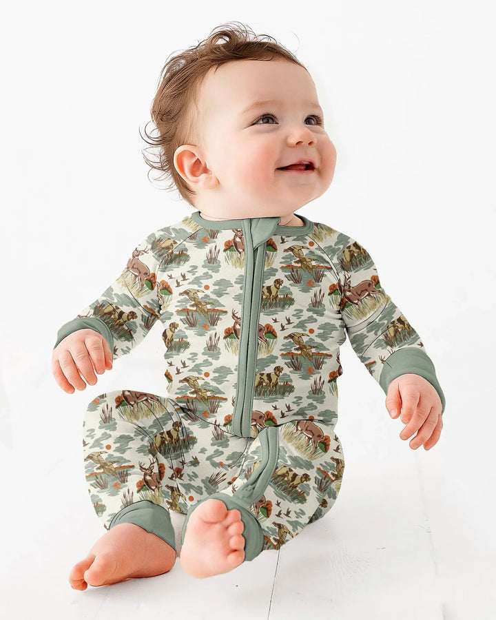 Vintage Hunting Season Daddy& Me Matching Bamboo Convertible Zippy
