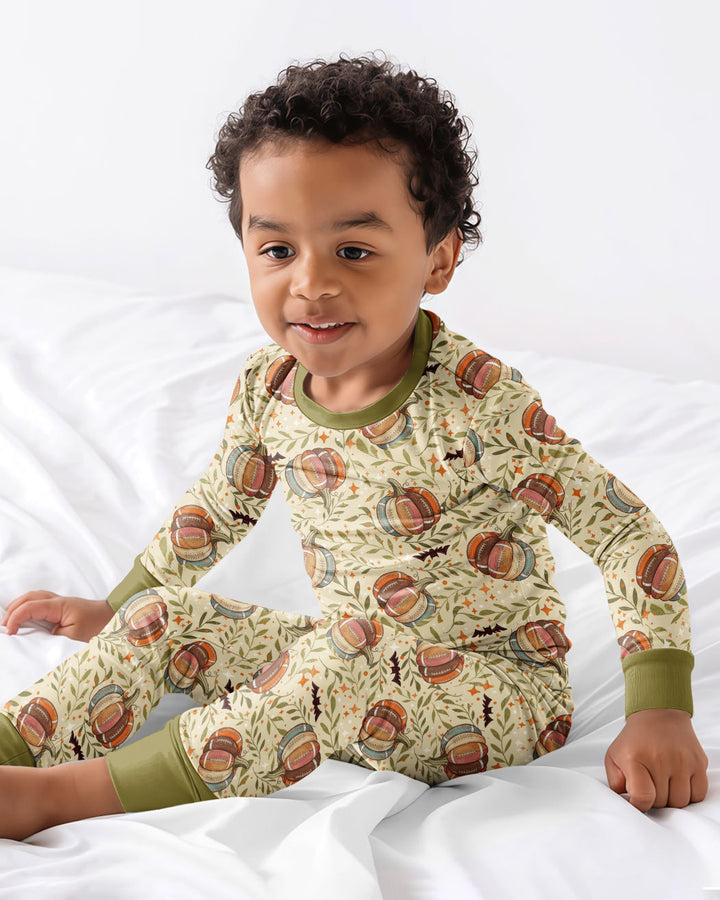 It's Football Season Bamboo Two Piece Long Sleeve Pajama Set
