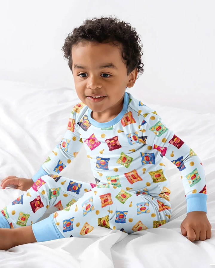 Potato Chips Bamboo Two Piece Long Sleeve Pajama Set