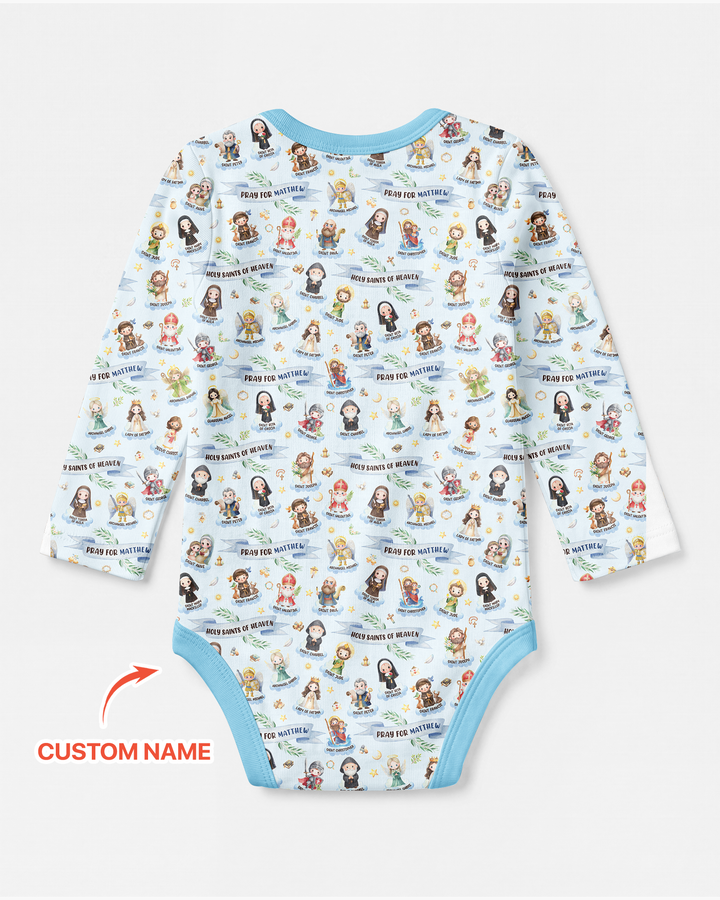 Holy Saints of Heaven Custom Name Bamboo Bodysuit