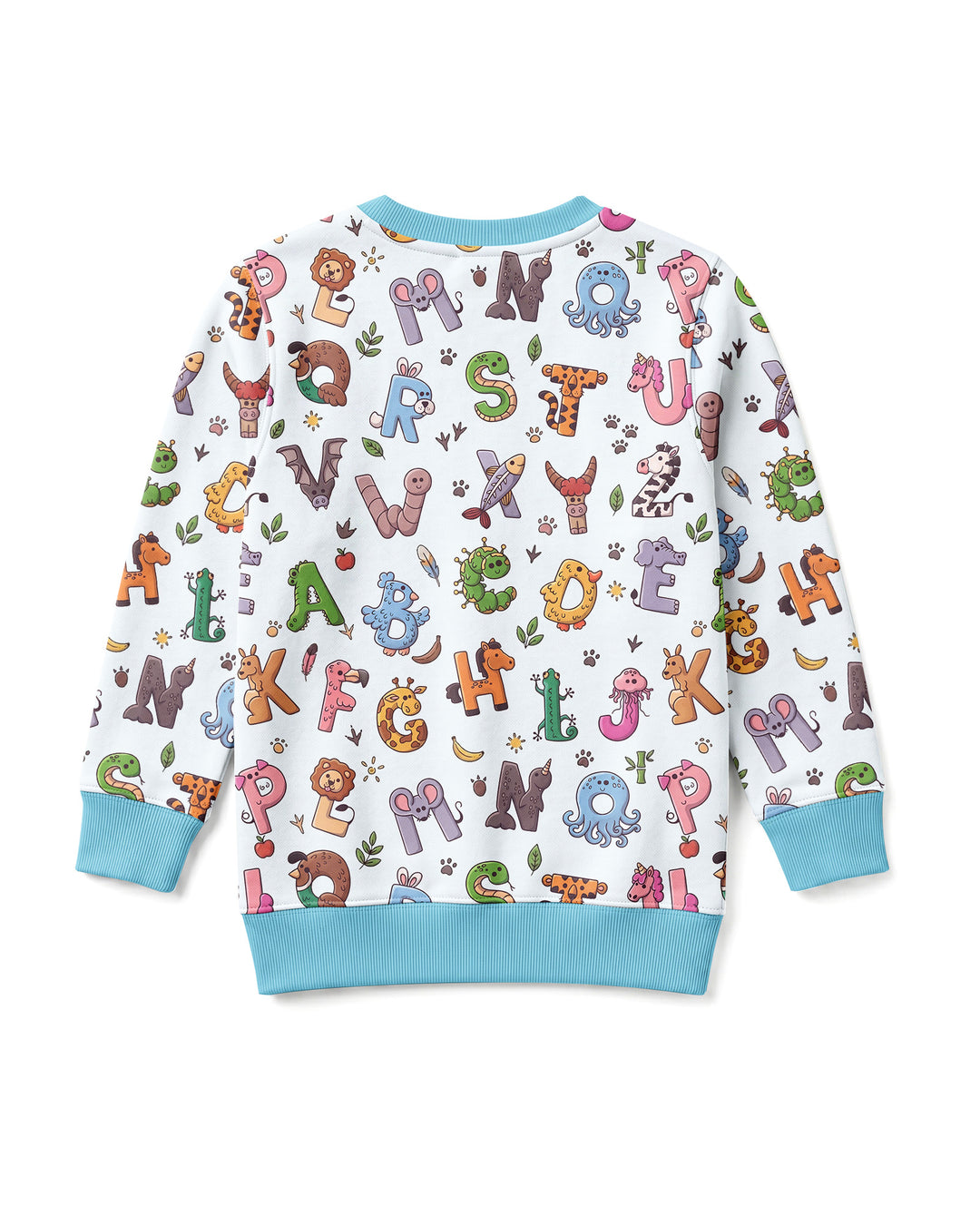 Animals Alphabet Bamboo Crewneck Sweatshirt