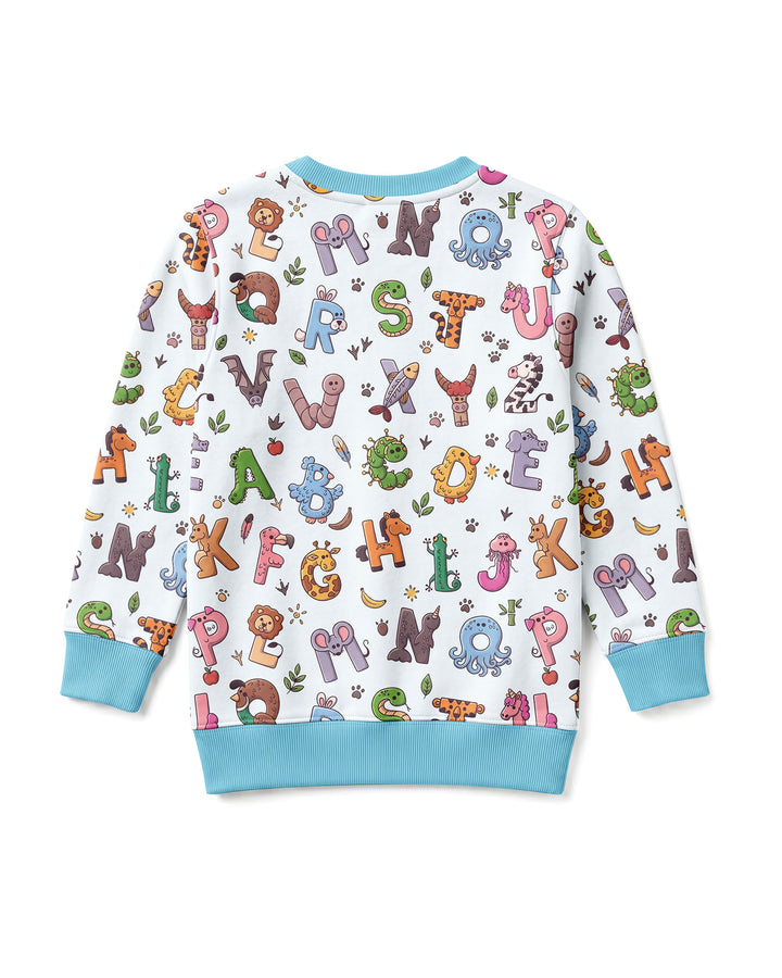 Animals Alphabet Bamboo Crewneck Sweatshirt
