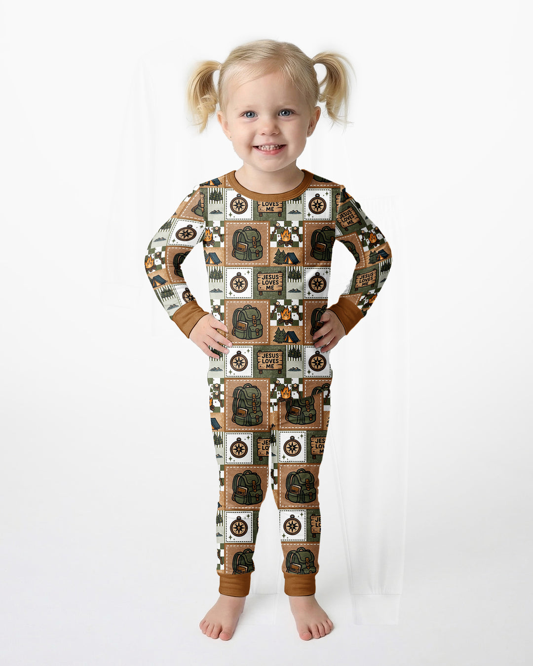 Template Bamboo Two Piece Long Sleeve Pyjamas Set