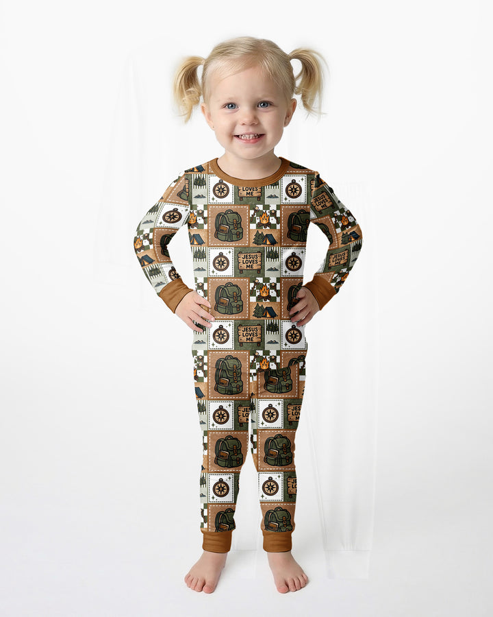 Template Bamboo Two Piece Long Sleeve Pyjamas Set