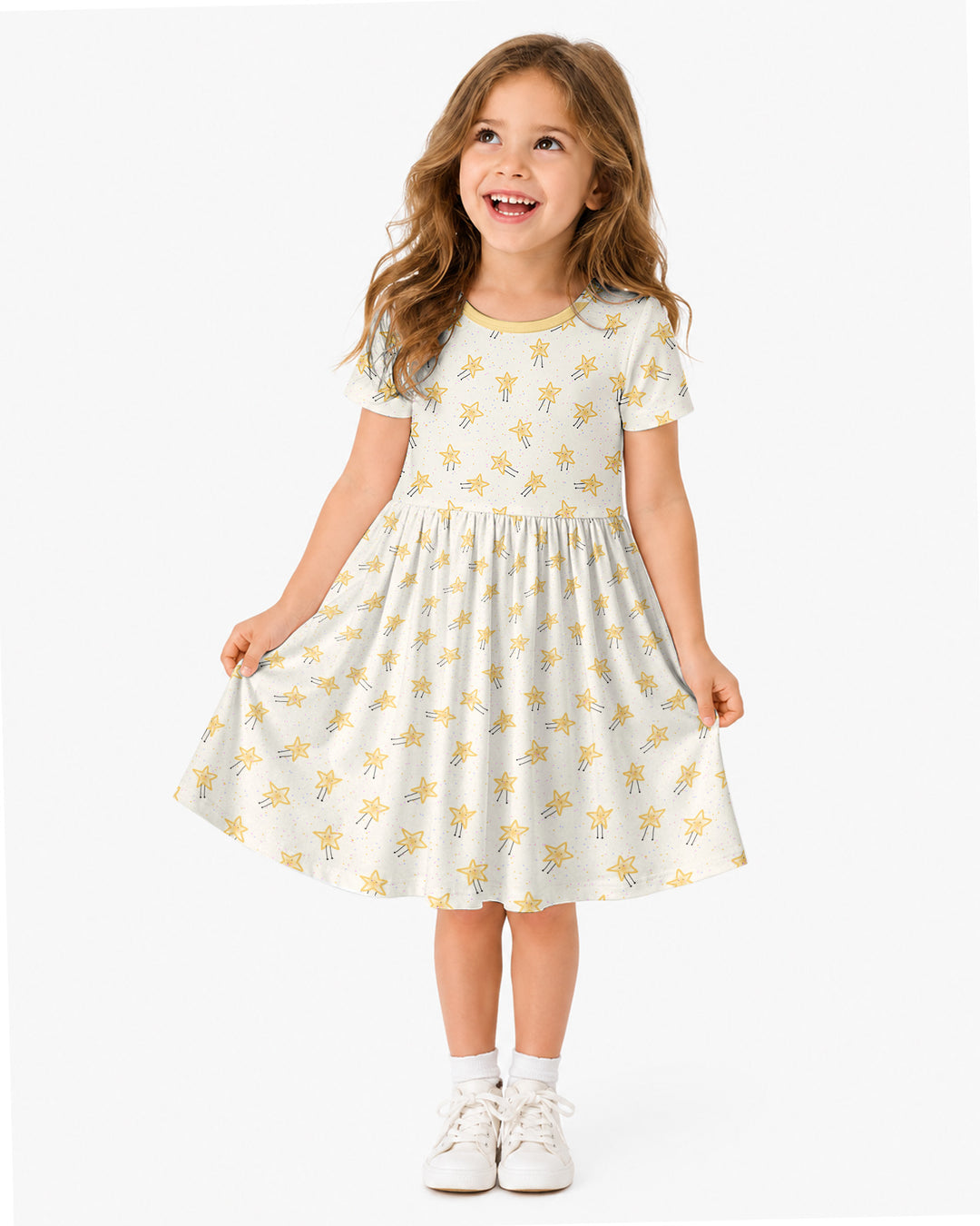 Happy Little Stars Family Matching Bamboo Twirl Dress