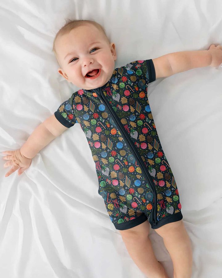 Holiday Ditsy Bamboo Shorty Zippy