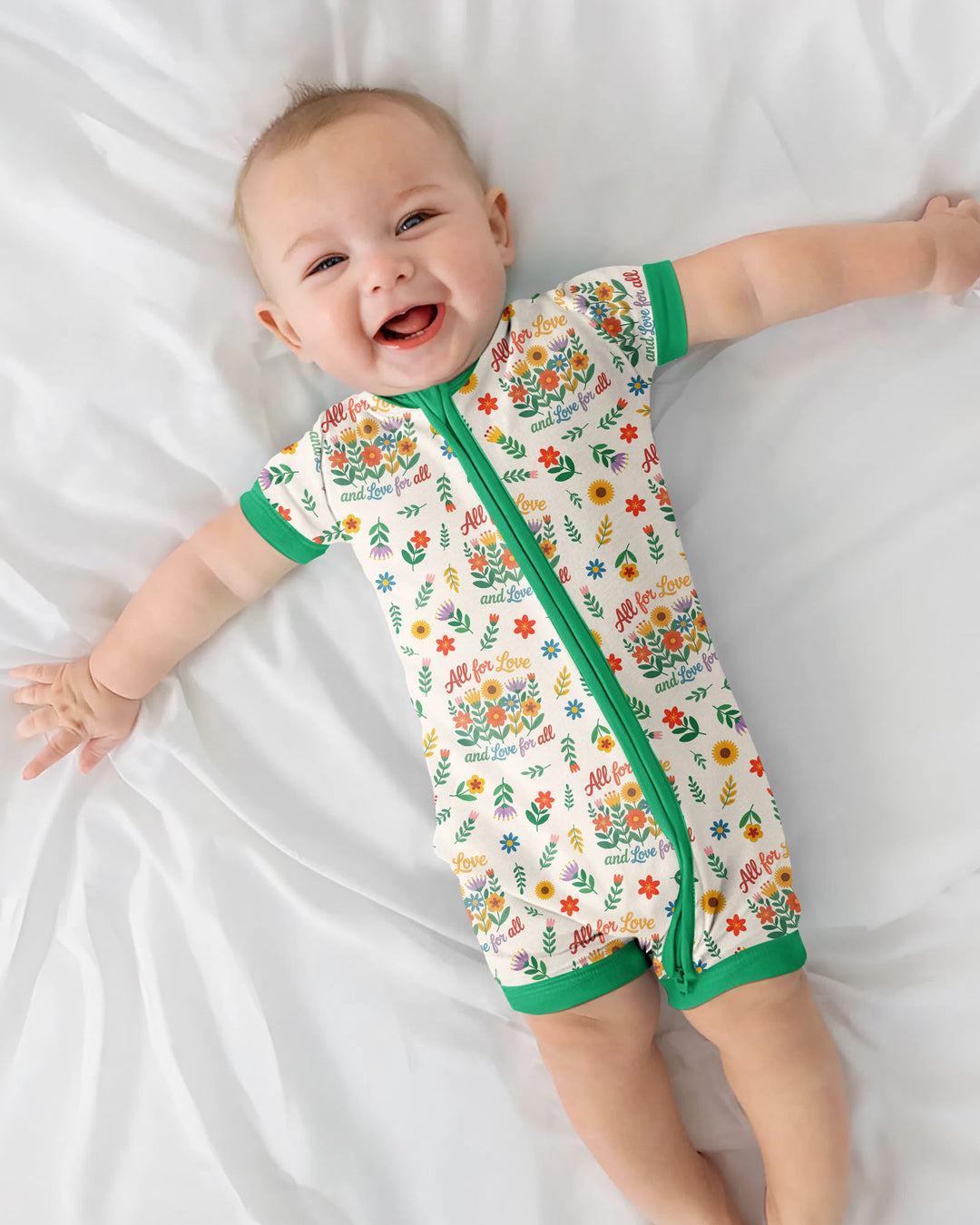 Love For All Family Matching Bamboo Shorty Zippy