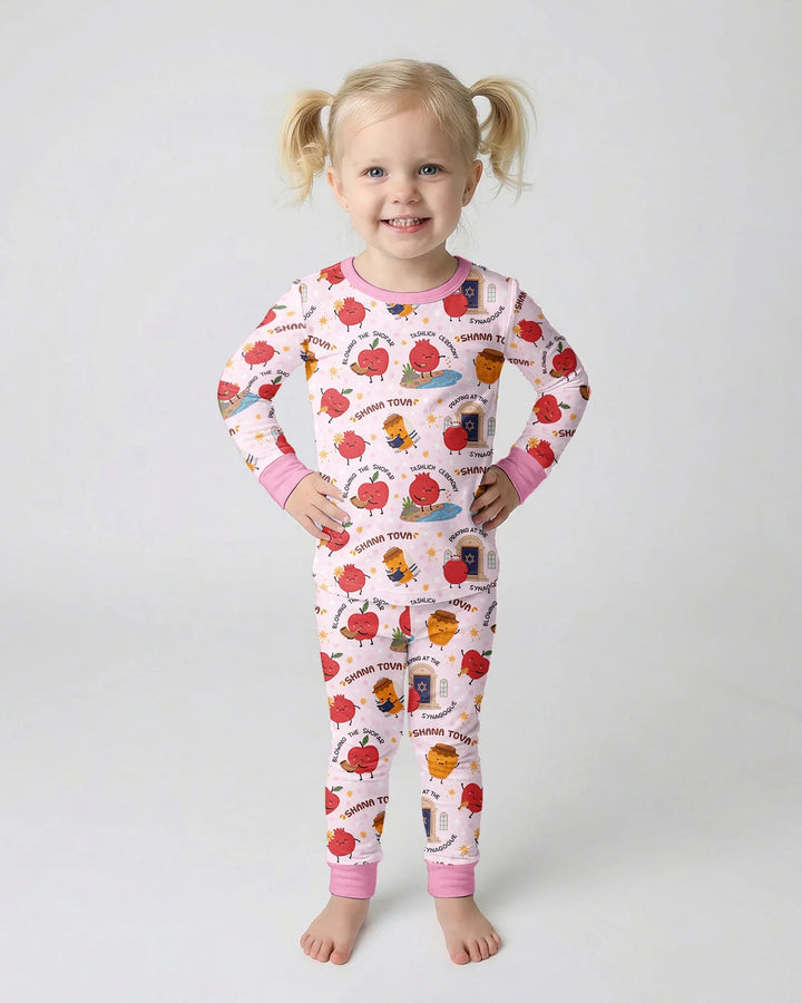 Template Bamboo Two Piece Long Sleeve Pyjamas Set