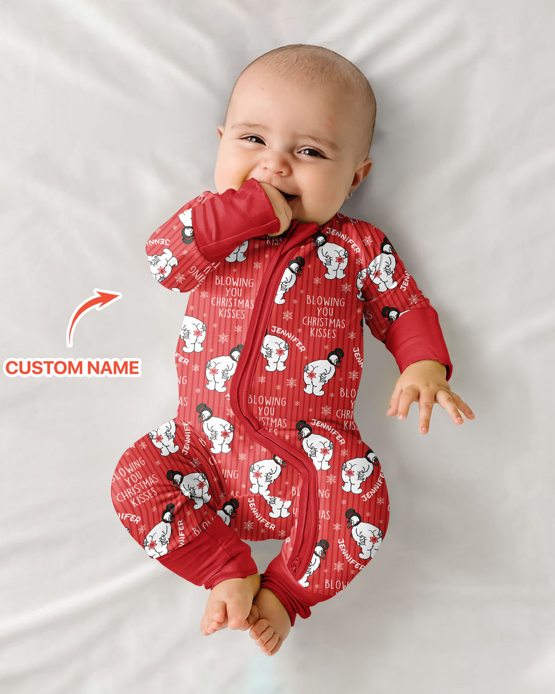 Blowing You Christmas Kisses Bamboo Convertible Zippy
