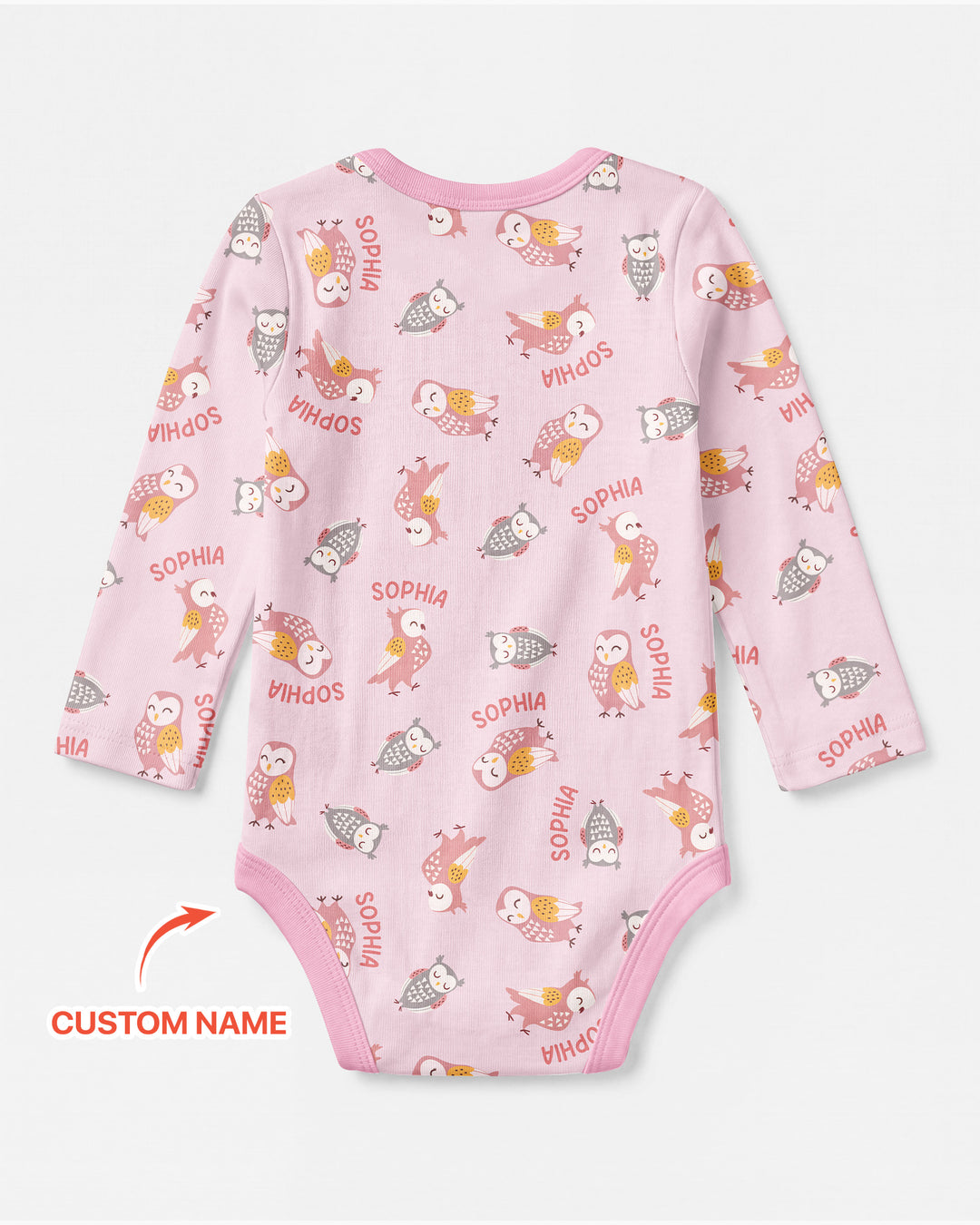 Custom Name Twin Owl Who's Who Bamboo Bodysuit
