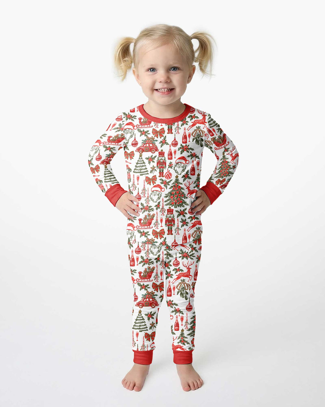 A Very Vintage Christmas Bamboo Two Piece Long Sleeve Pajama Set
