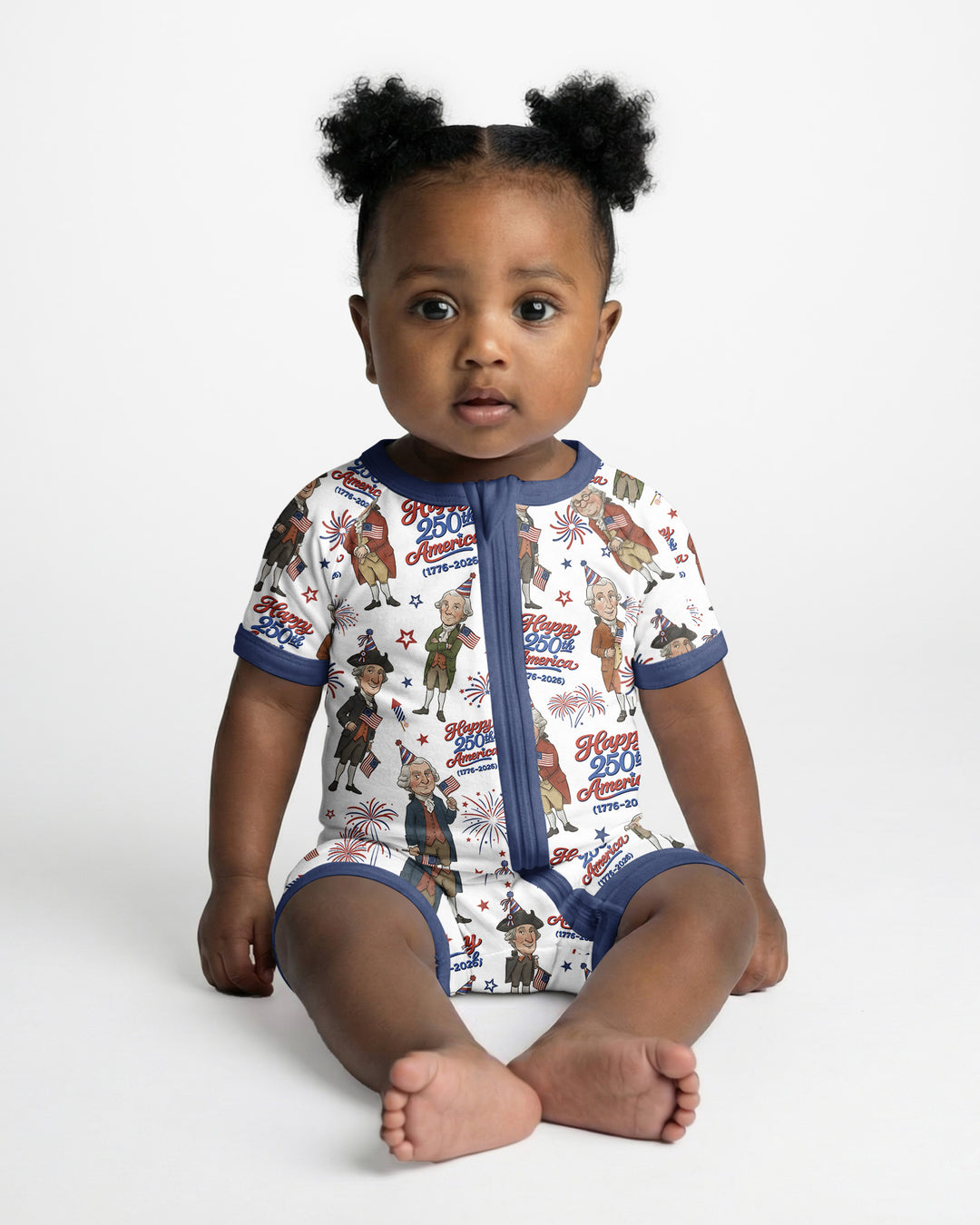 Party Like It's 1776 Family Matching Bamboo Shorty Zippy