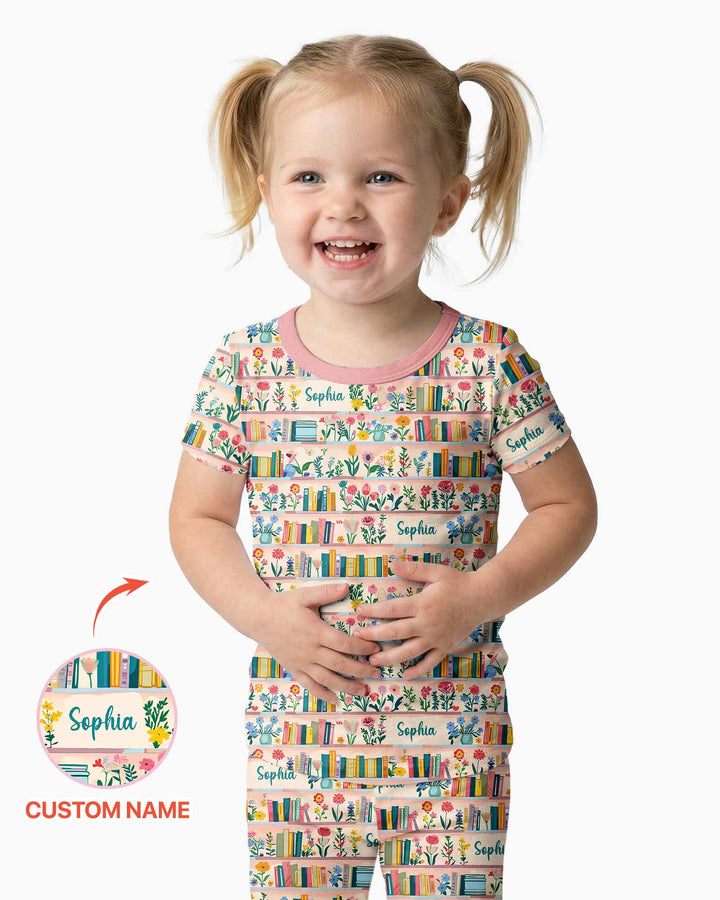 CUSTOM Template Bamboo Two Piece Short Sleeve Pyjamas Set
