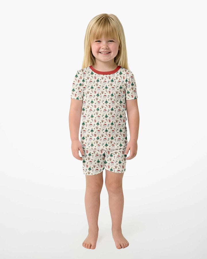 Template Bamboo Two Piece Short Sleeve Shorts Pyjamas Set