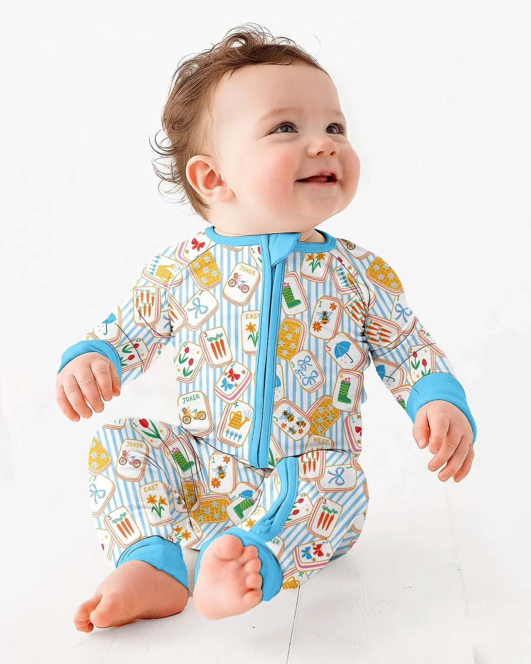 Mahjong Club Mommy & Me Matching Bamboo Convertible Zippy