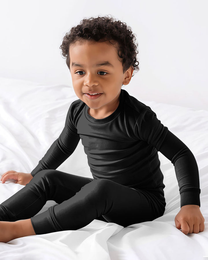 Black Bamboo Two Piece Pyjamas Set