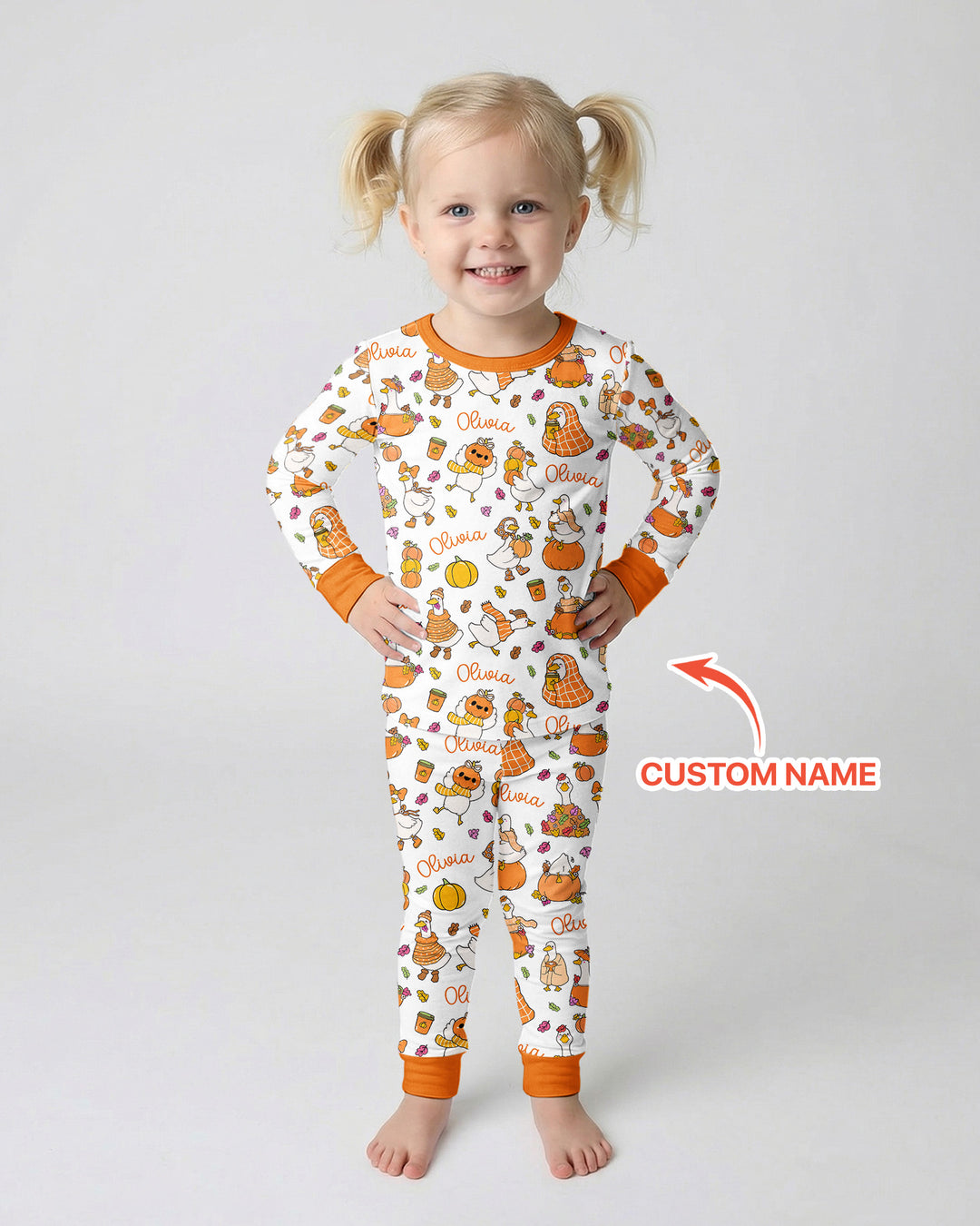 Fall Silly Goose Bamboo Two Piece Long Sleeve Pajama Set
