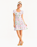 Cracks, Dots & Bams Mommy & Me Matching Bamboo Women’s Short Sleeve Twirl Dress