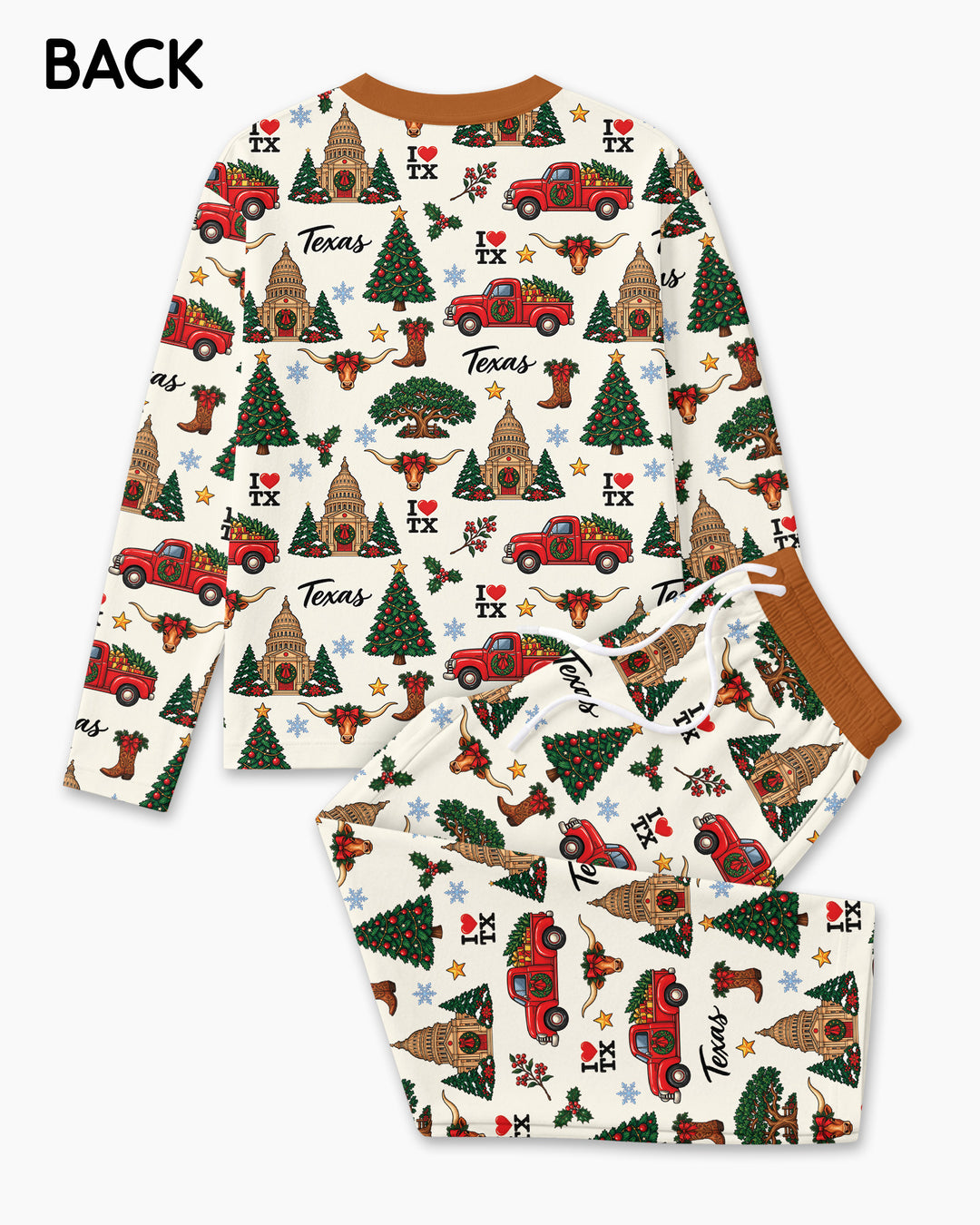 Christmas In Texas Bamboo Men's Pajama Set