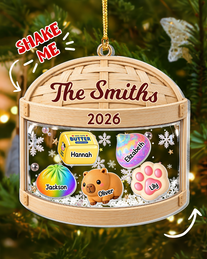 Squishies Family Shaker Ornament