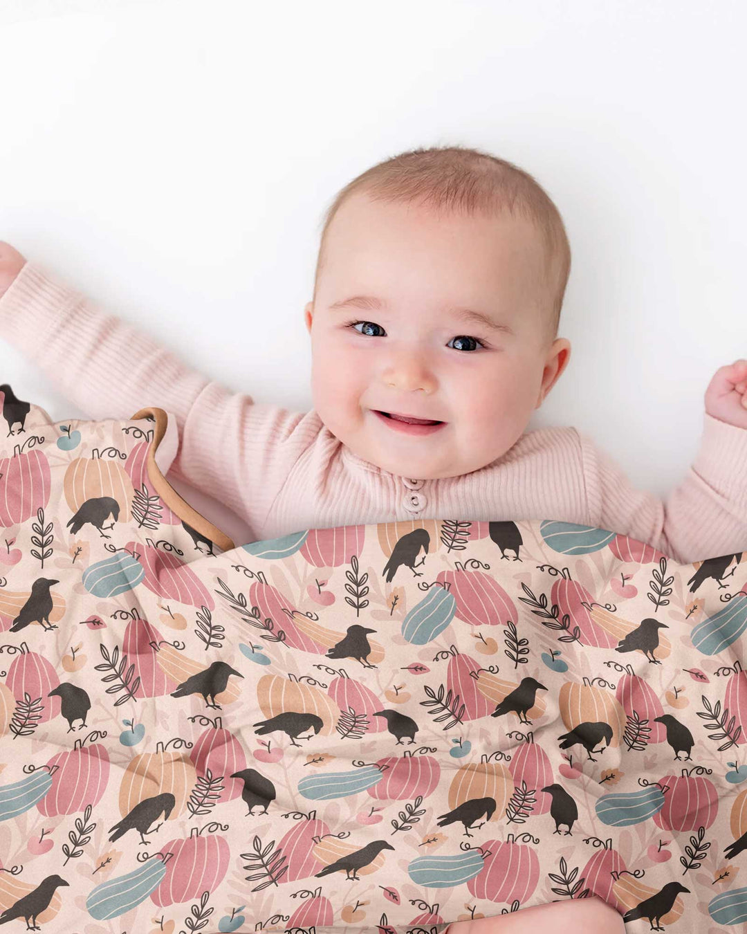 Pastel Pumpkin Patch Garden Bamboo Blanket