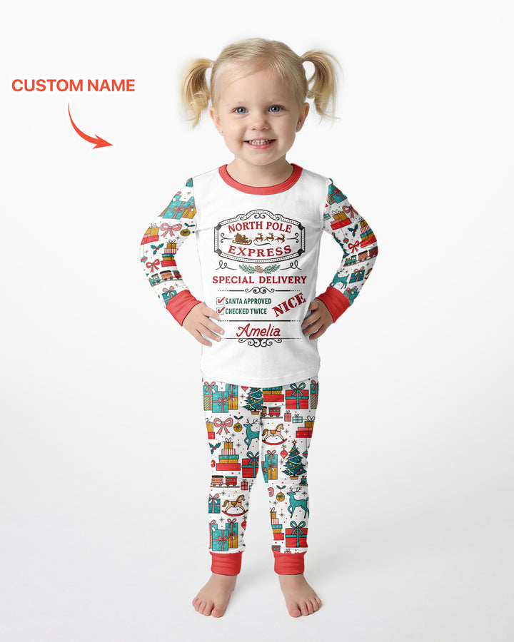 Santa’s Special Delivery Bamboo Two Piece Long Sleeve Pajama Set