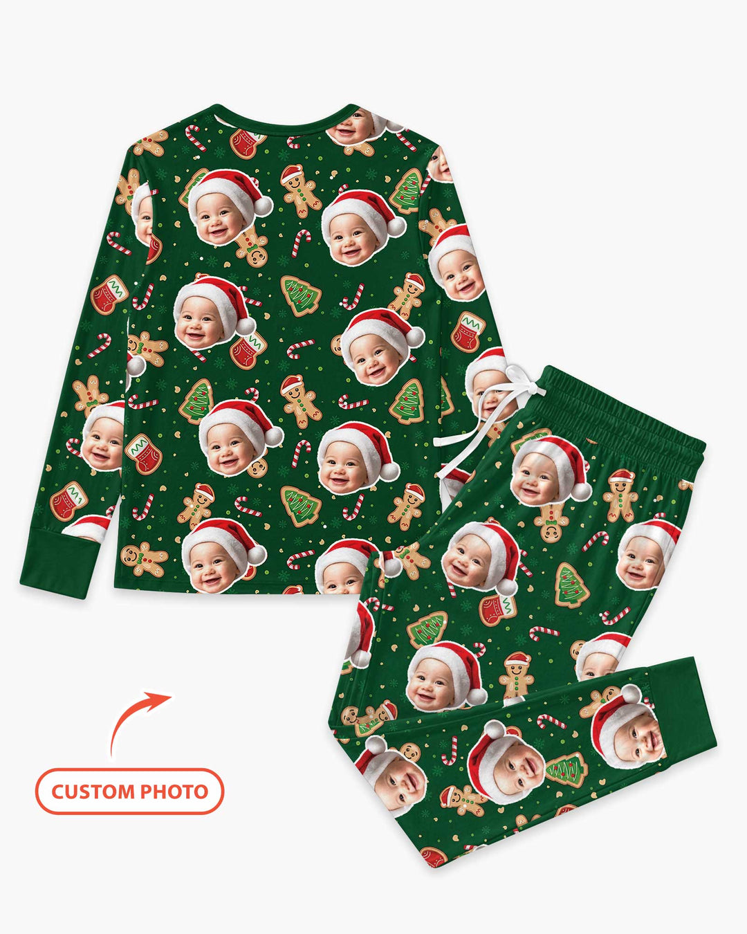 Custom Photo Funny Family Bamboo Women Pajama Set