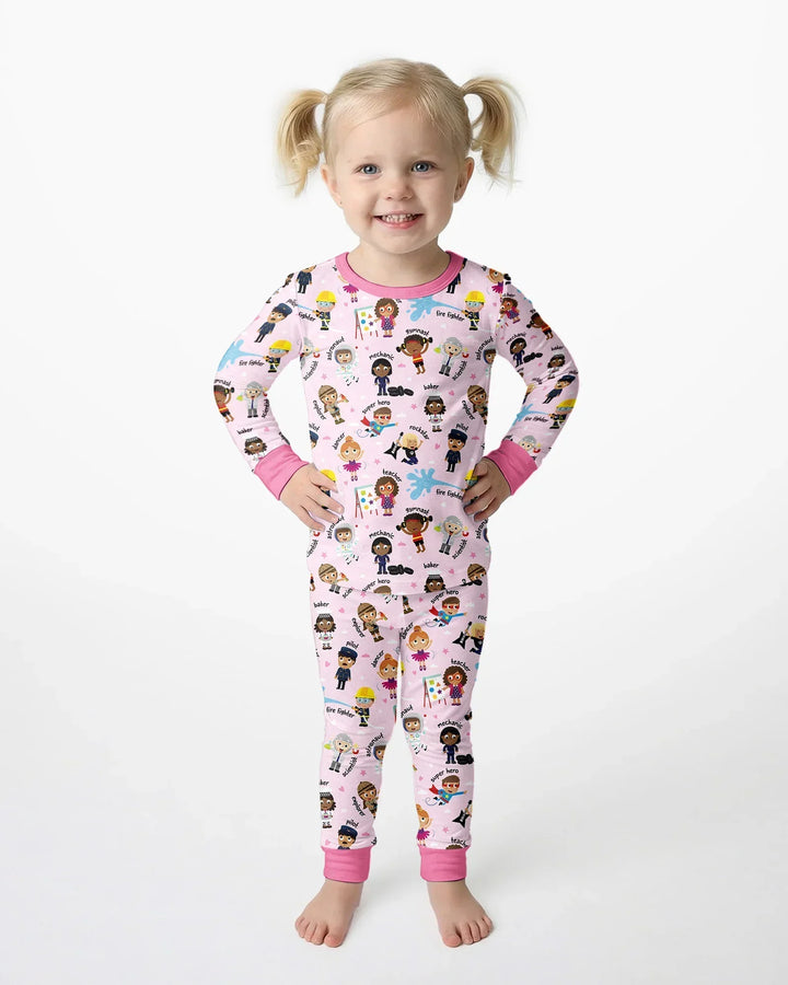 When I Grow Up Bamboo Two Piece Long Sleeve Pajama Set