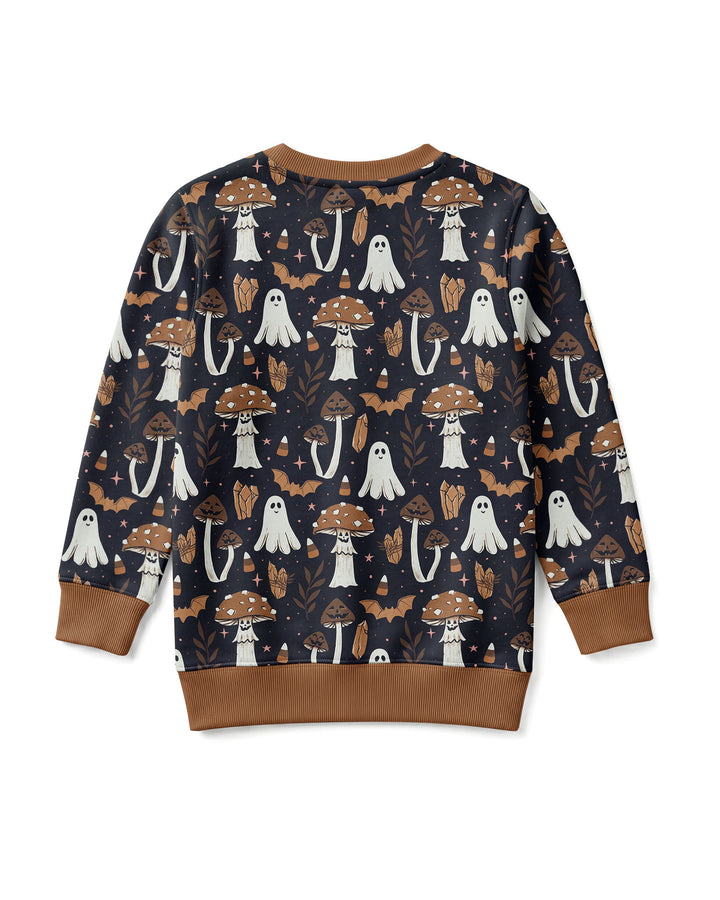 Retro Halloween Whimsy Bamboo Crewneck Sweatshirt