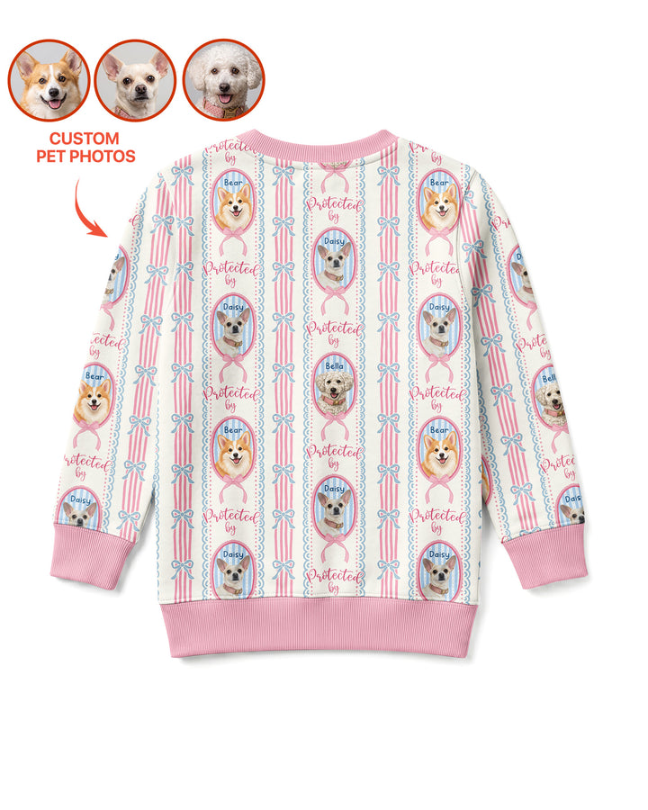 Custom Coquette Pet Photo Little Protector Bamboo Crewneck Sweatshirt
