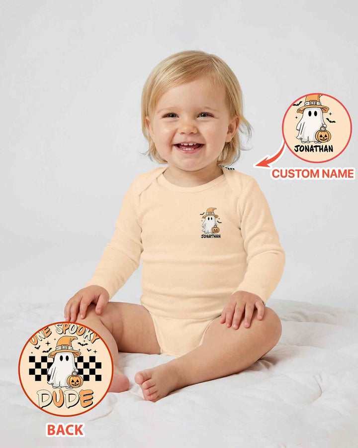 Personalized One Spooky Dude First Halloween Bamboo Bodysuit