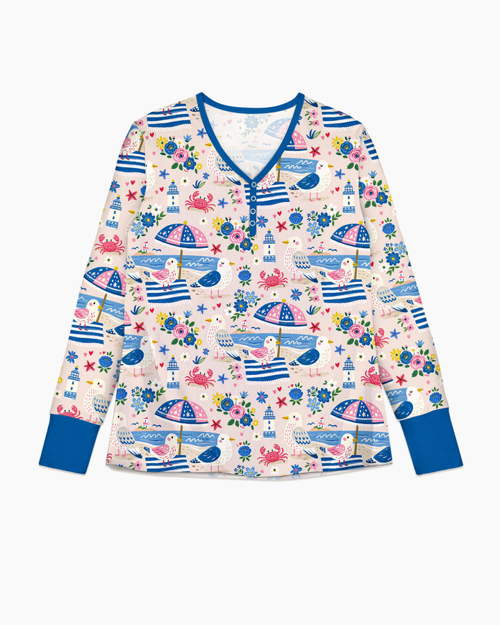 A Day At The Shore Bamboo Women Pajama Set