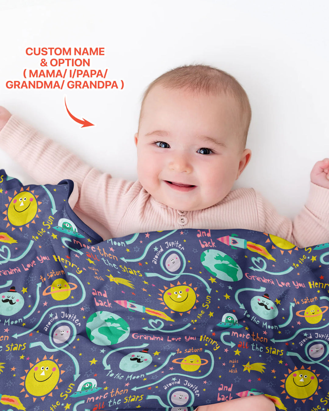 Love to the Moon and Back  Bamboo Blanket