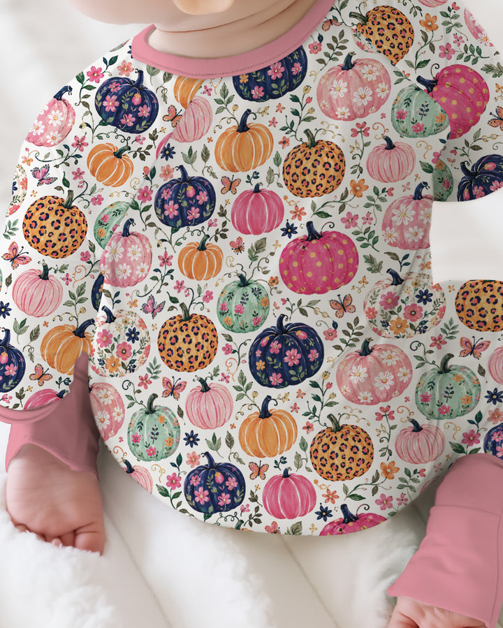 Floral Pumpkin Bamboo Convertible Zippy